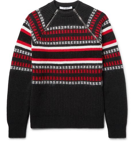 zip-detailed wool-blend sweater givenchy|Givenchy Designer Sweaters: Cardigans, Crewneck & Pullovers.